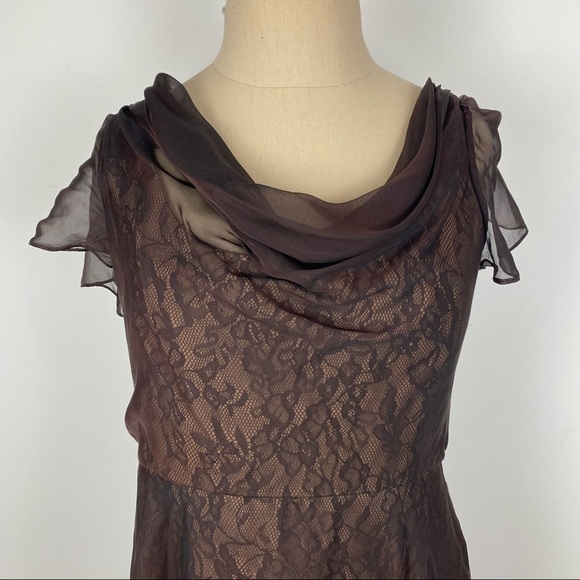 Badgley Mischka Brown Dress - Picture 2 of 5